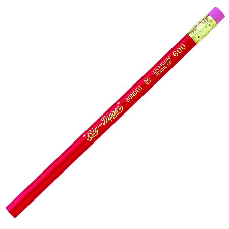J.R. MOON PENCIL CO Big-Dipper Pencils, With Eraser, 12 Per Pack, PK3 600T